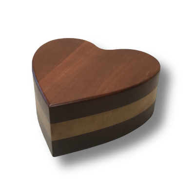 HEART shaped wooden URN -4