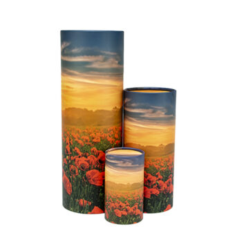 Scenic Scatter Tube Urns – Field Of Poppies