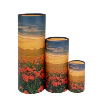 Scenic Scatter Tube Urns – Field Of Poppies